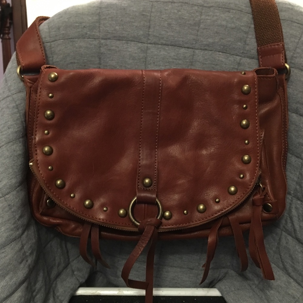 Lucky Brand Brown Leather Messenger Purse